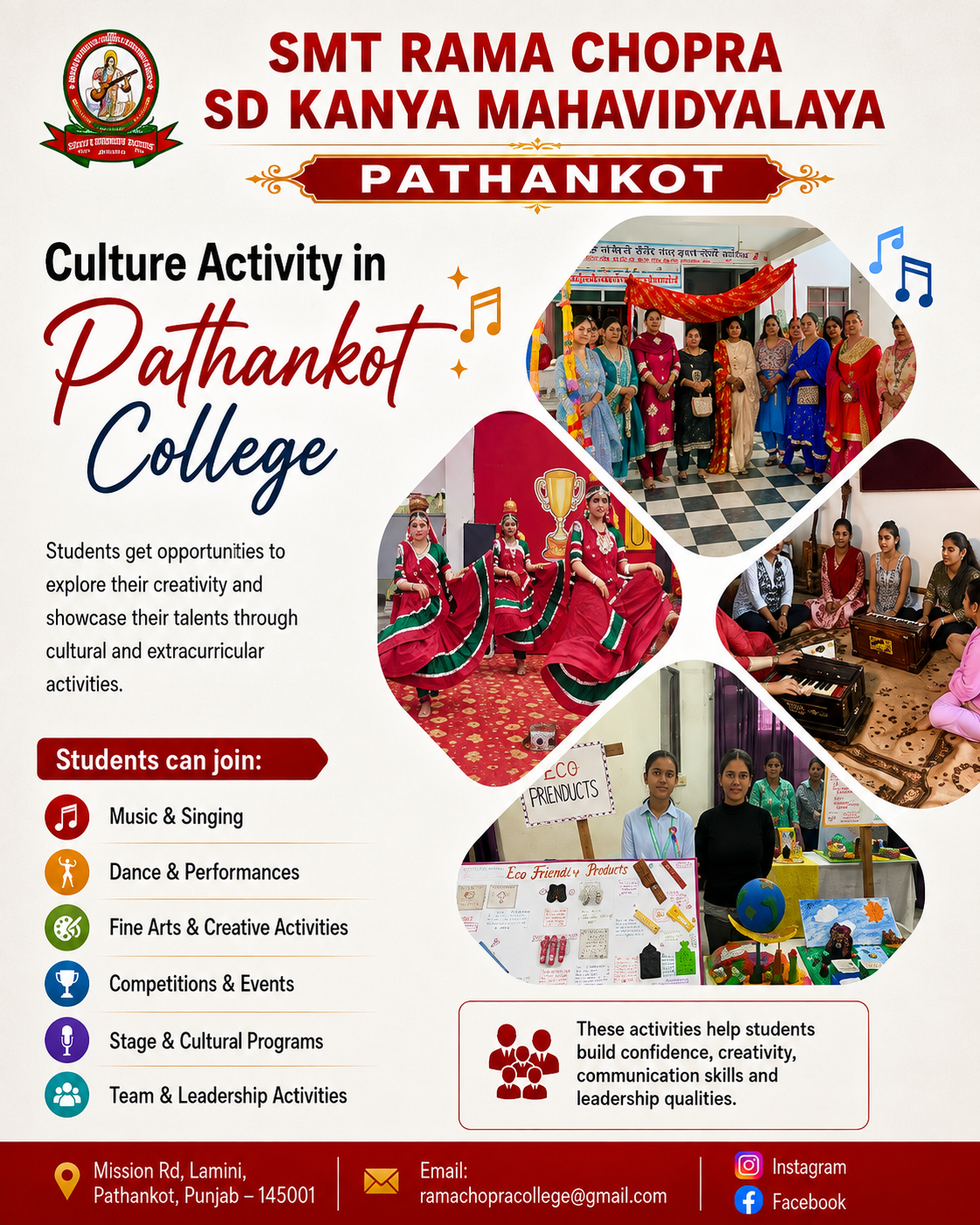 Culture activities at Smt. Rama Chopra College in Pathankot