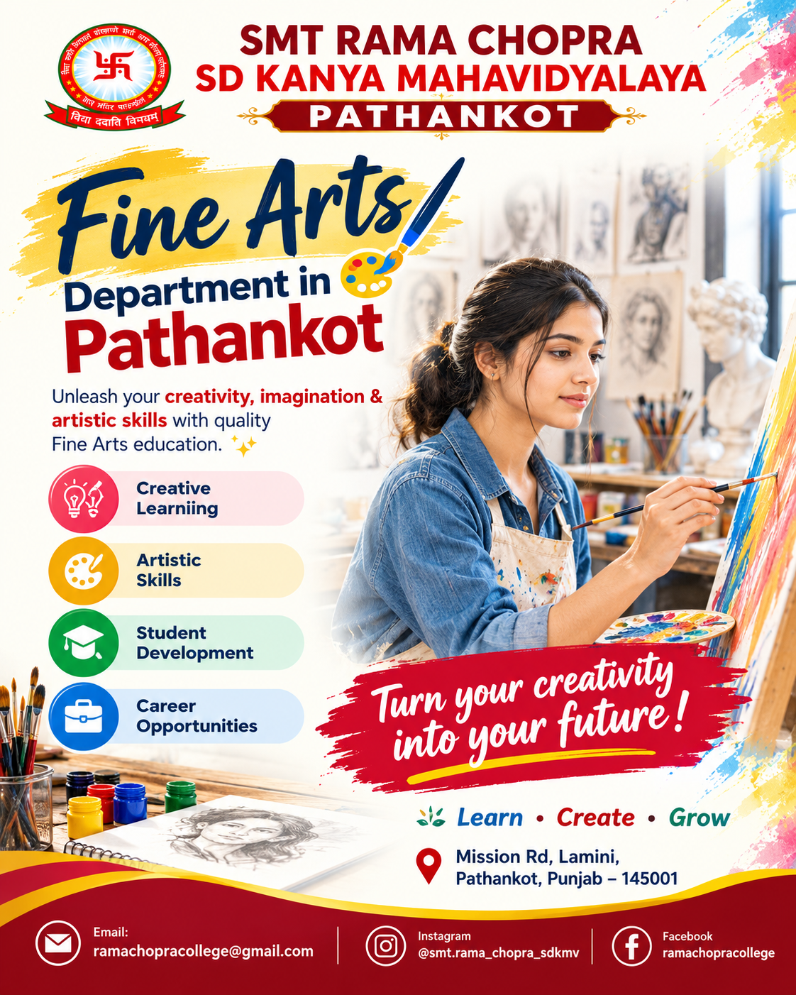 Fine Arts Department in Pathankot college