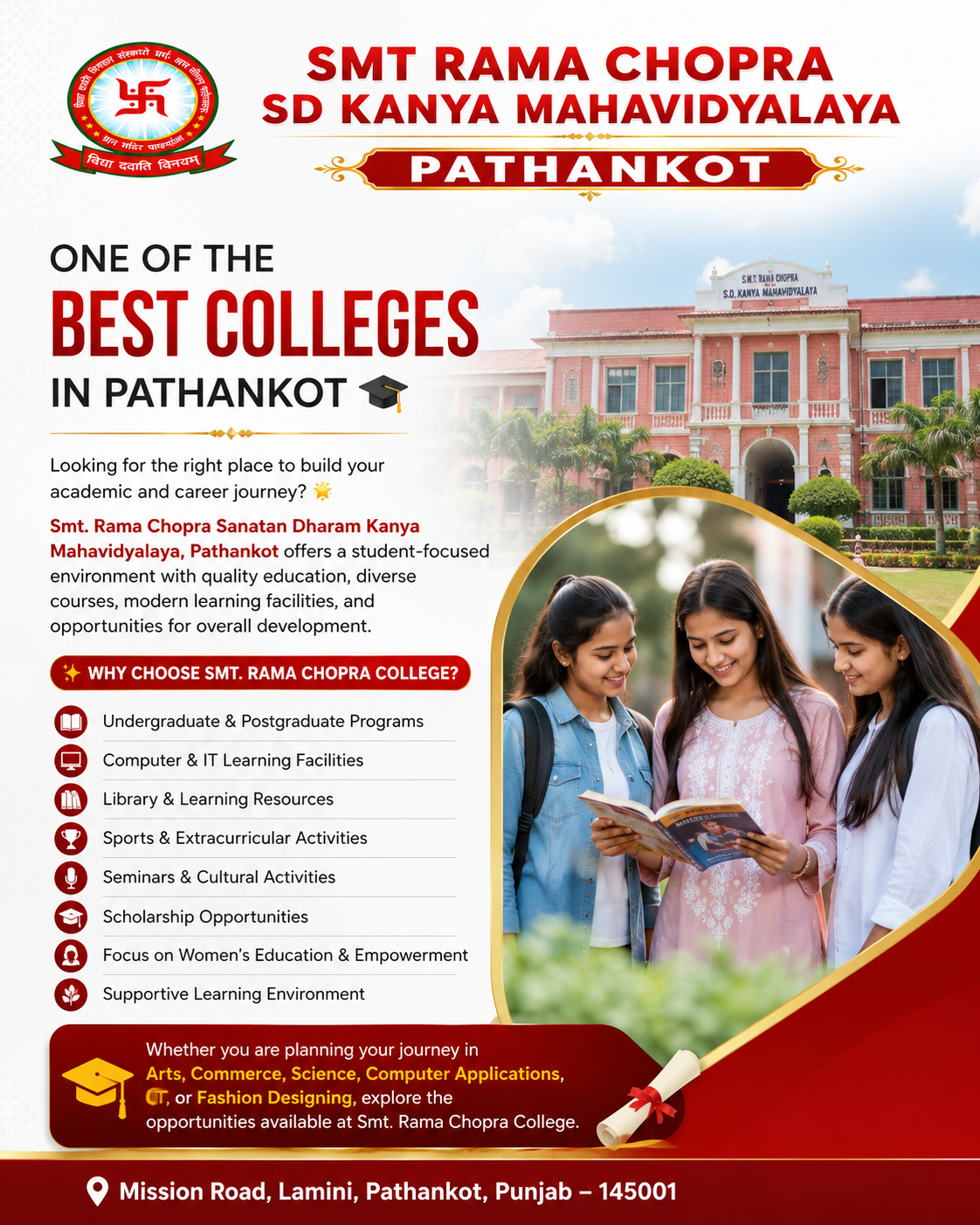 One of the Best Colleges in Pathankot - Smt. Rama Chopra College